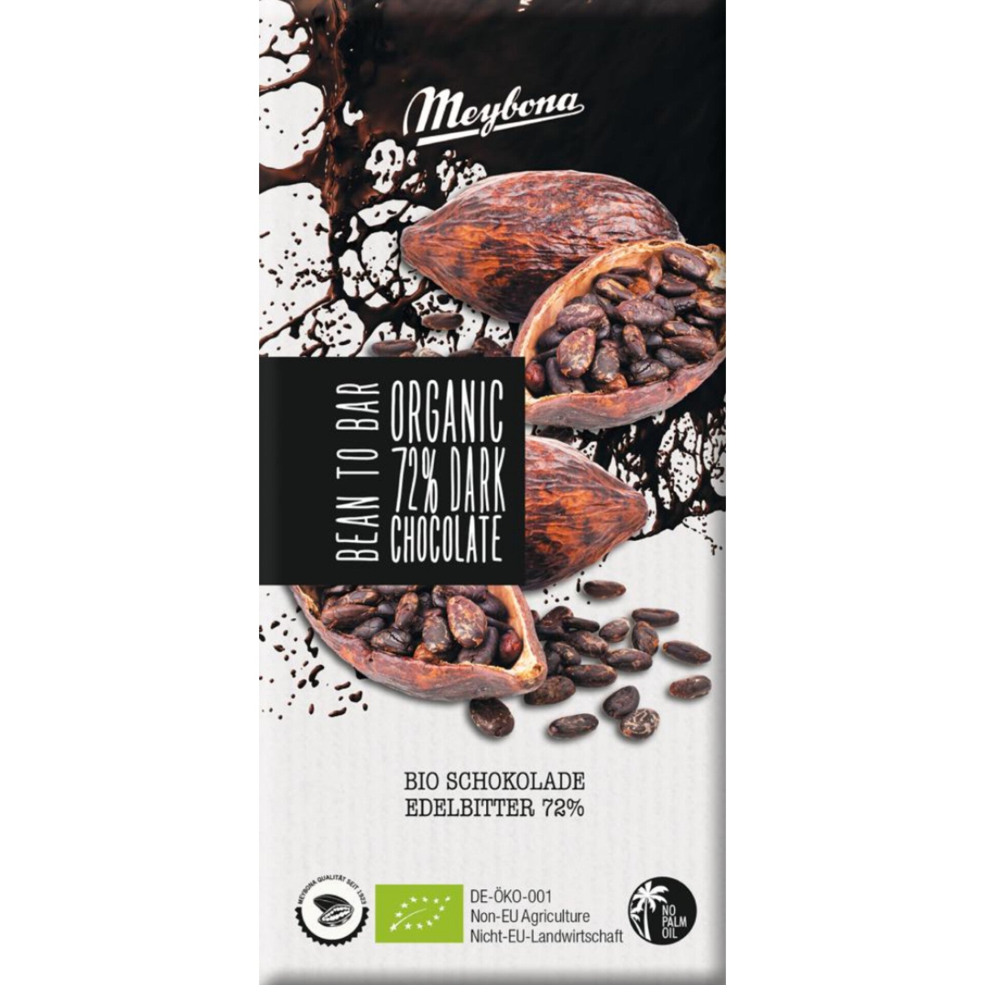 Meybona økologisk mørk sjokolade 72% -100 gram
