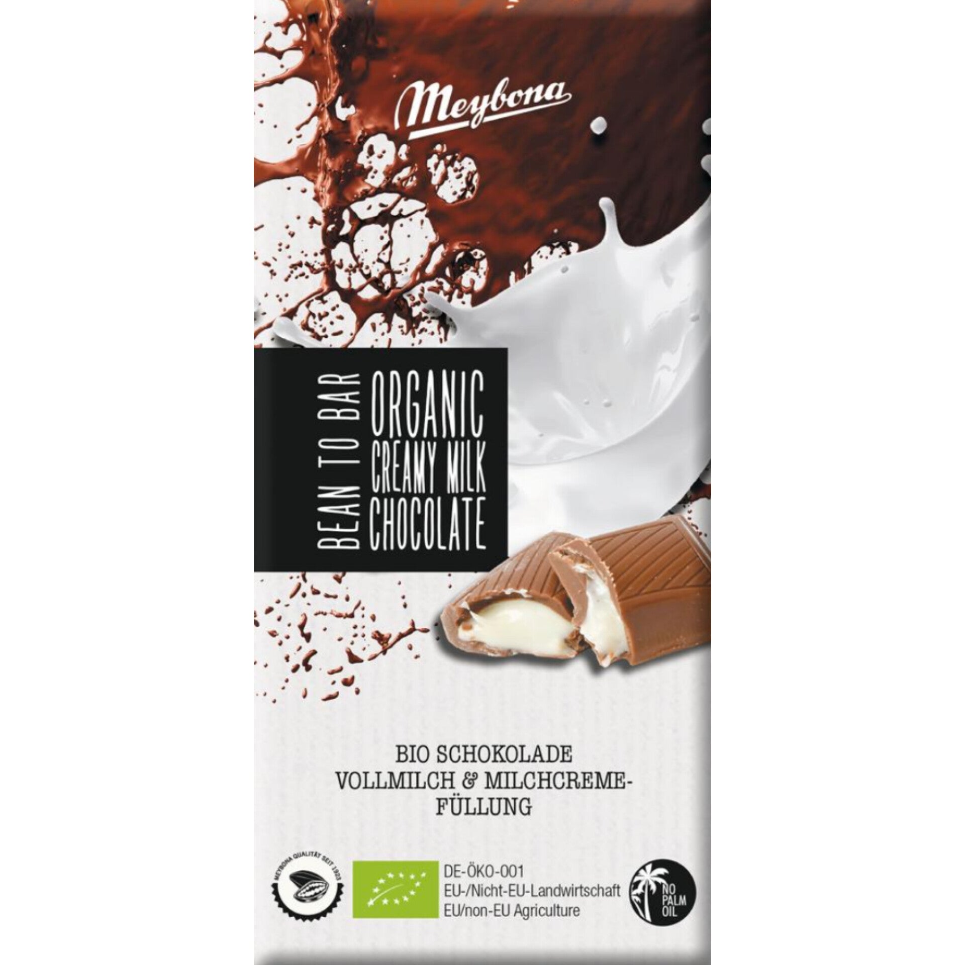 Meybona melkesjokolade med kremet fyll -økologisk- 100 gram