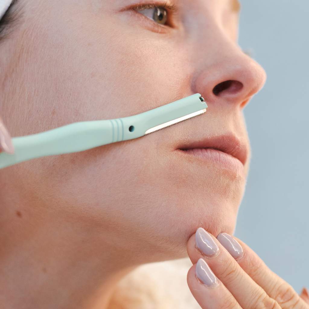 Dermaplaner eyebrow razor m/5 ekstra barberblad - Mint grønn - Lev Logisk