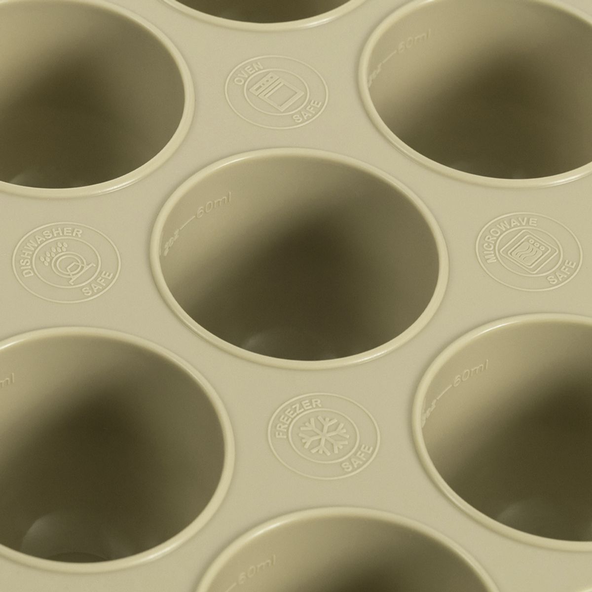 Fryse & stekeform i silikon - Pistasj - Lev Logisk