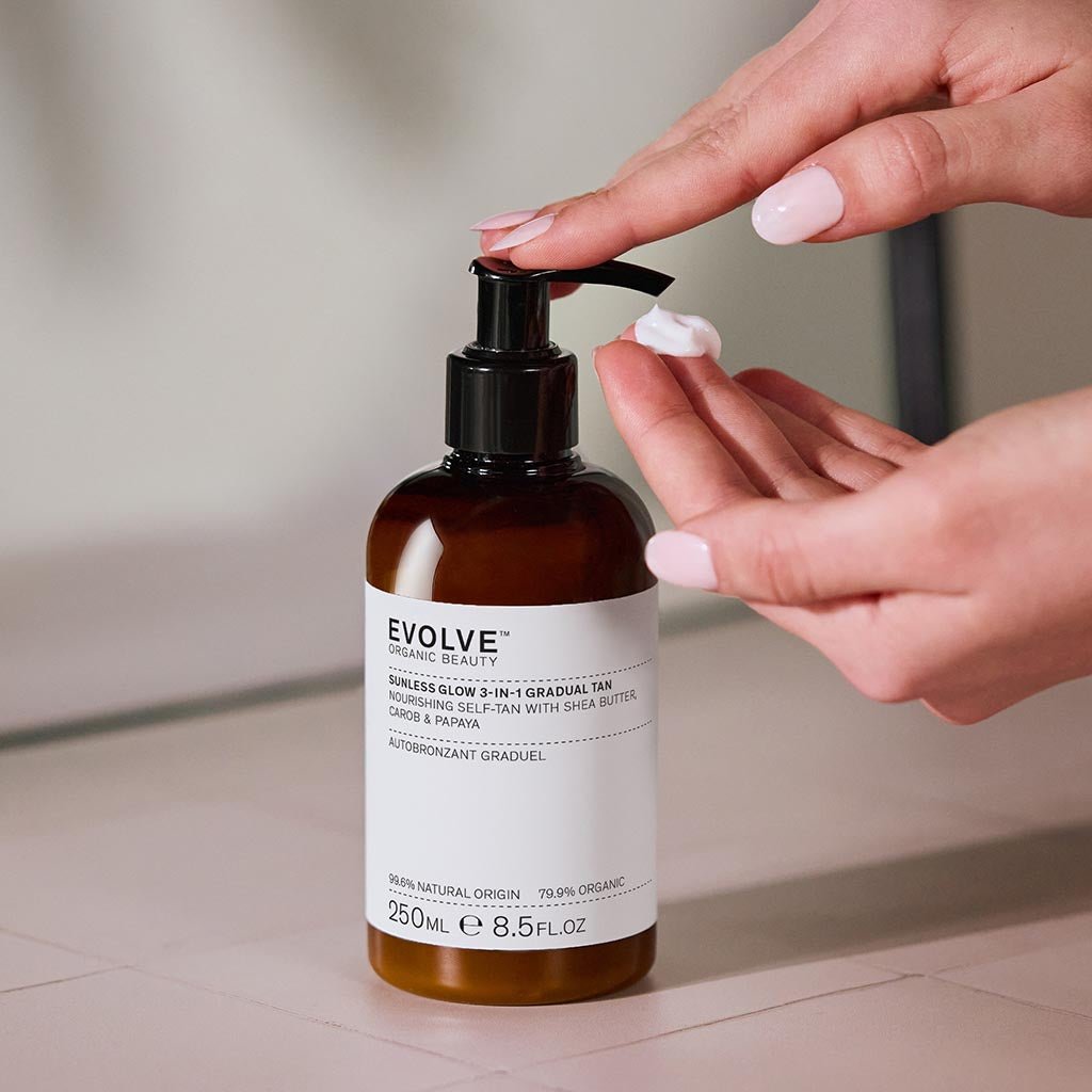 Ny formel! Evolve Sunless Glow Body Lotion Selvbruning 250 ml - Lev Logisk