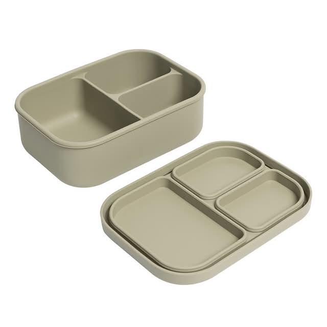 NY! Matboks i silikon med 3 rom - Velg farge - Lev Logisk