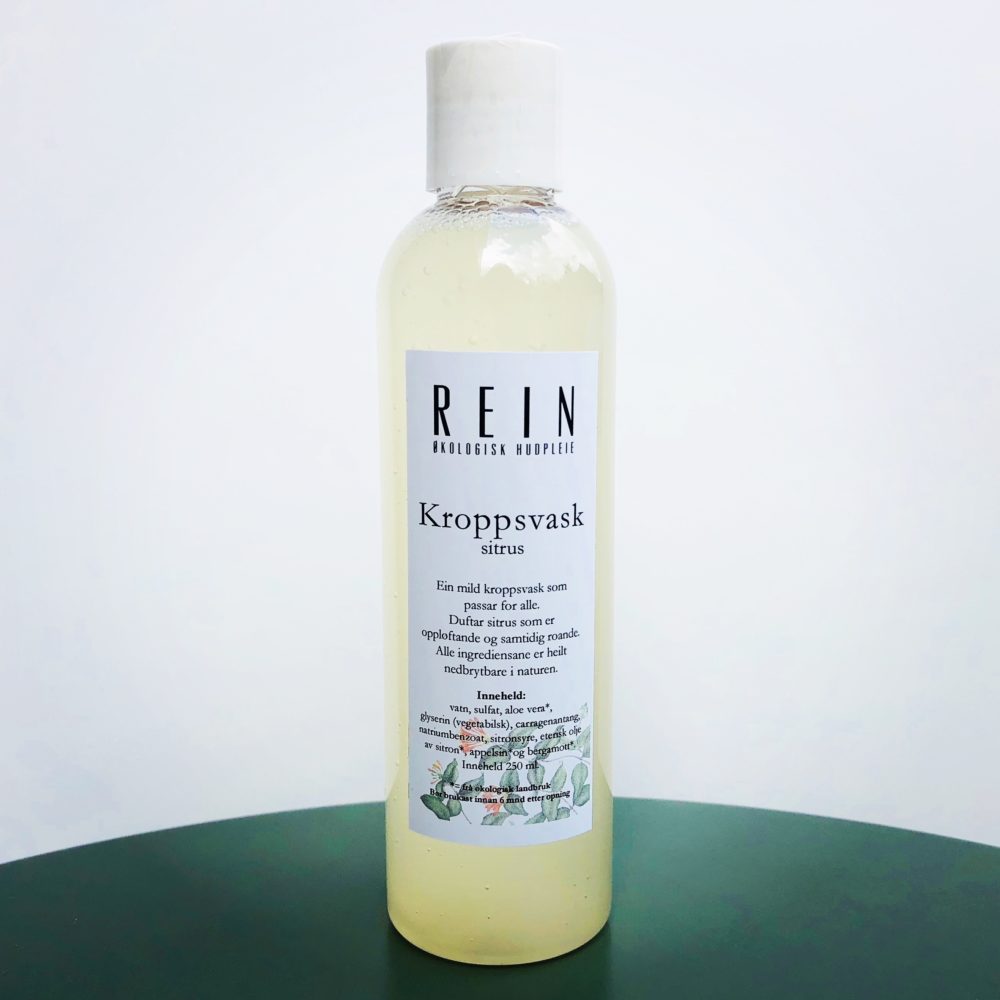 Rein hudpleie kroppsvask sitrus - Velg størrelse - Lev Logisk