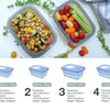 1160 ml sammenleggbar boks i silikon - Velg farge - Lev Logisk