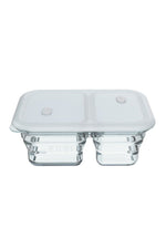 1200ml sammenleggbar boks m/ 2 rom i silikon - Velg farge - fra Lev Logisk