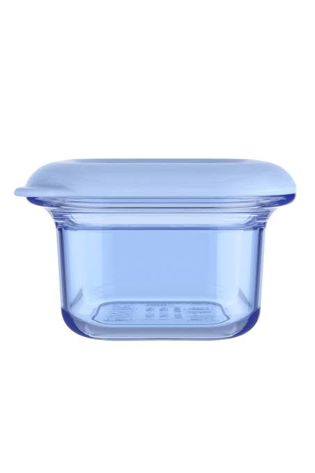 2-pk 180 ml småbokser i silikon -Blue fra Lev Logisk
