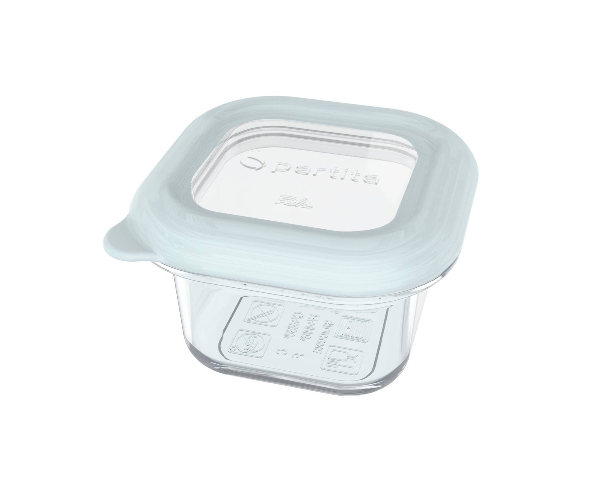 2 - pk 180 ml småbokser i silikon - Clear - Lev Logisk