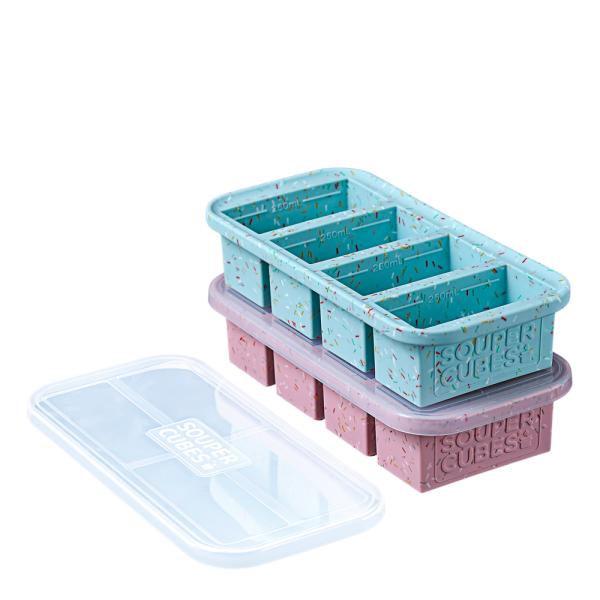 2 - pk Souper cubes silikonform 4 x 250ml Sprinkle edition fra Lev Logisk