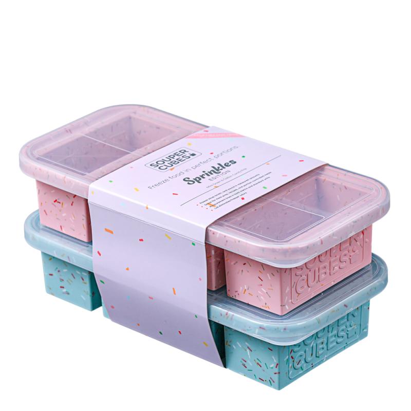 2 - pk Souper cubes silikonform 4 x 250ml Sprinkle edition fra Lev Logisk