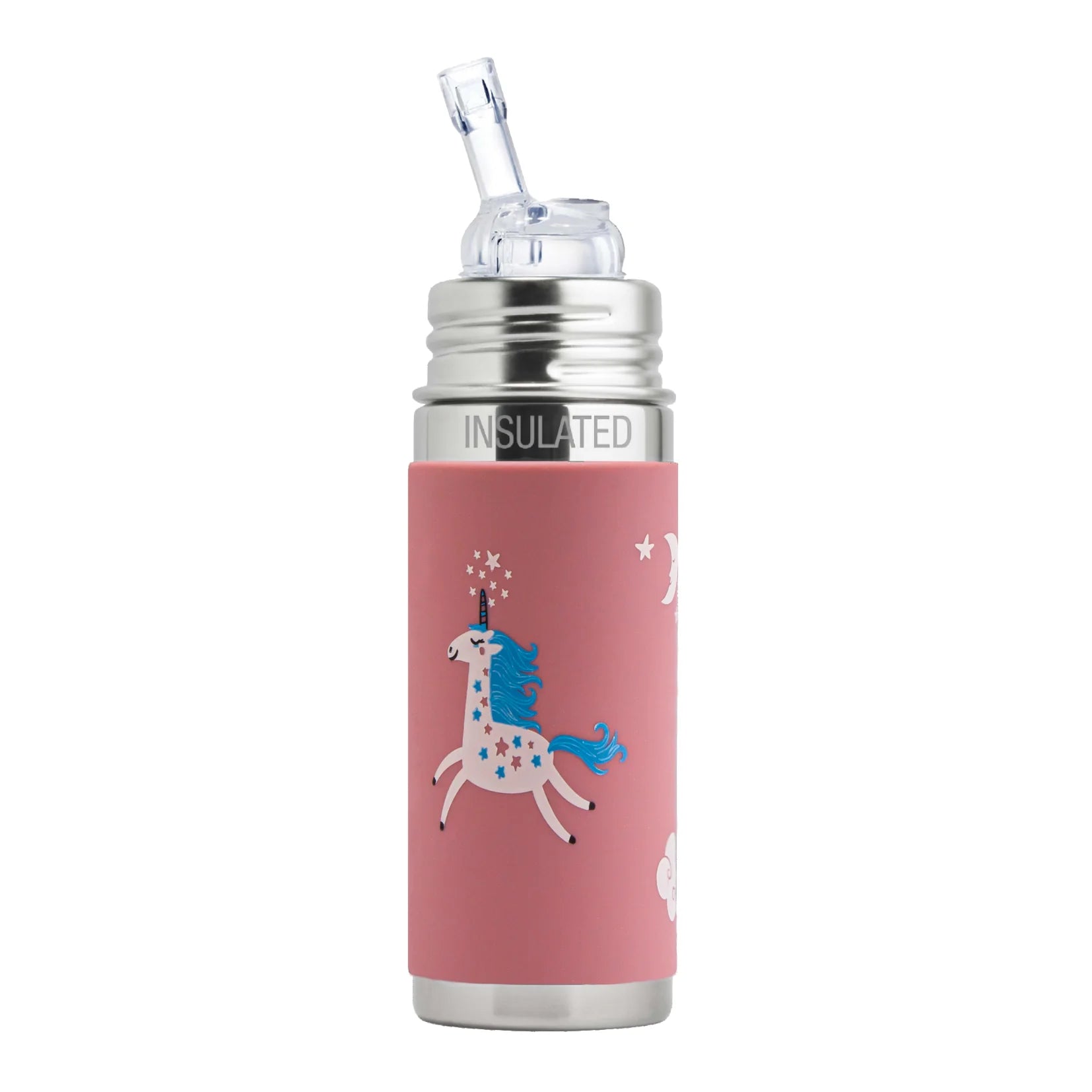 Pura Kiki ISOLERT sugerørflaske 260 ml -Unicorn-