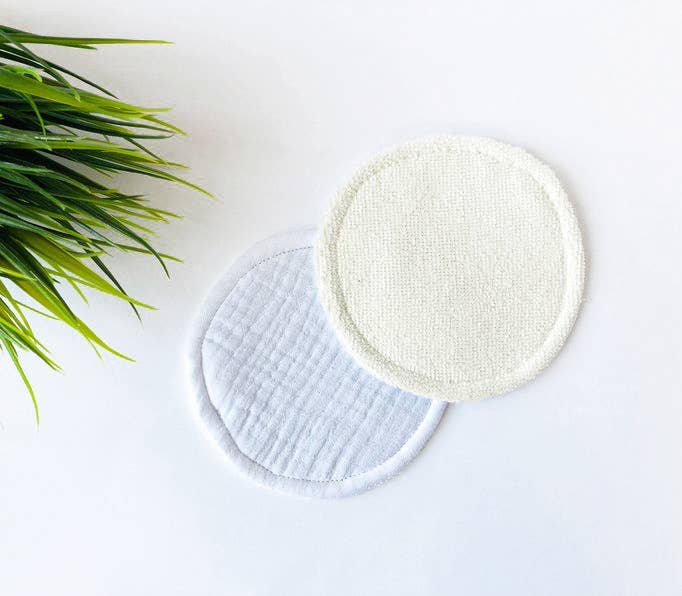 3 par Ammeinnlegg økologisk bambus og musselin – hvite fra Lev Logisk