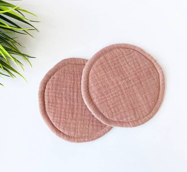 3 par Ammeinnlegg økologisk bambus og musselin – Rosa fra Lev Logisk