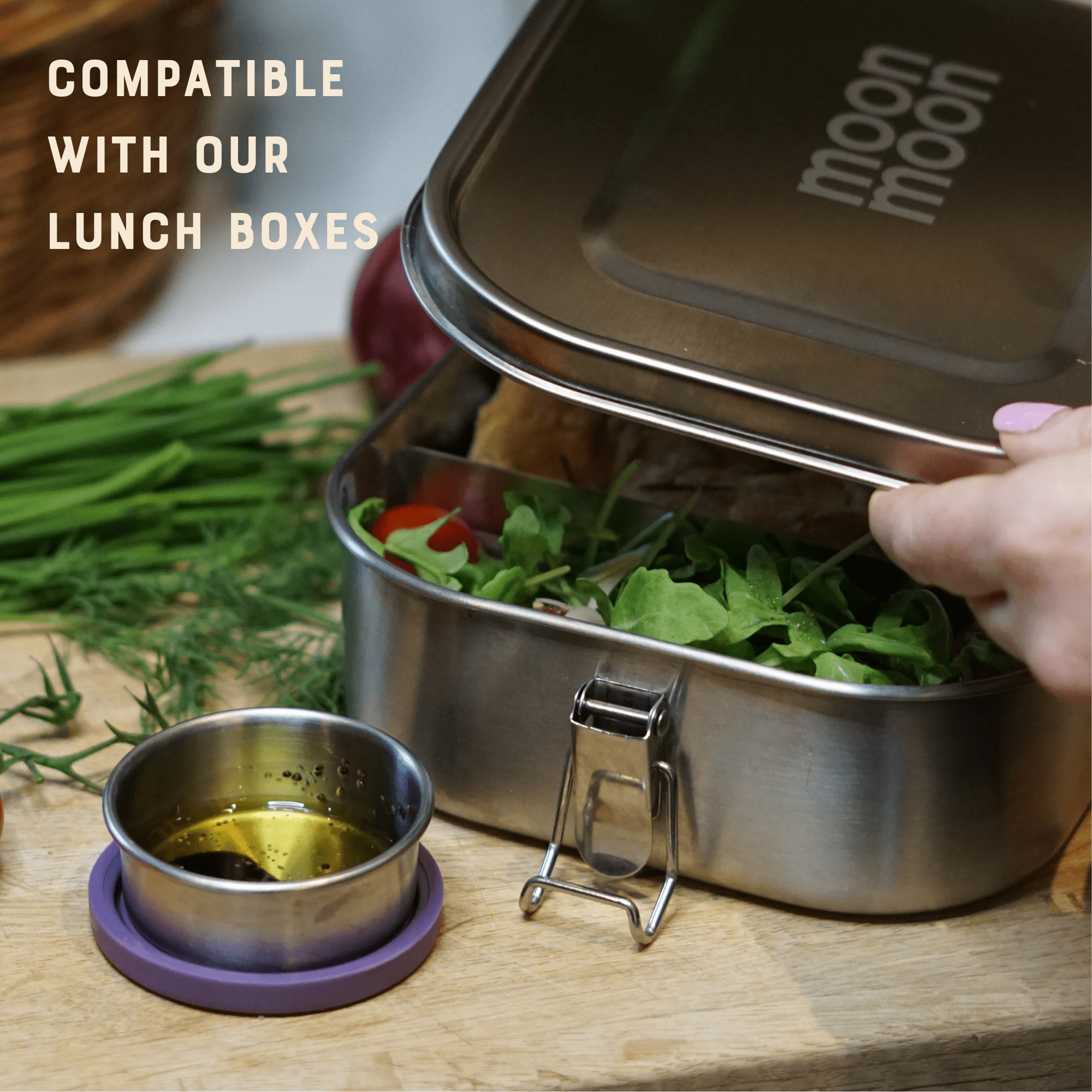 3 - pk Dipbokser i rustfritt stål - Mini - fra Lev Logisk