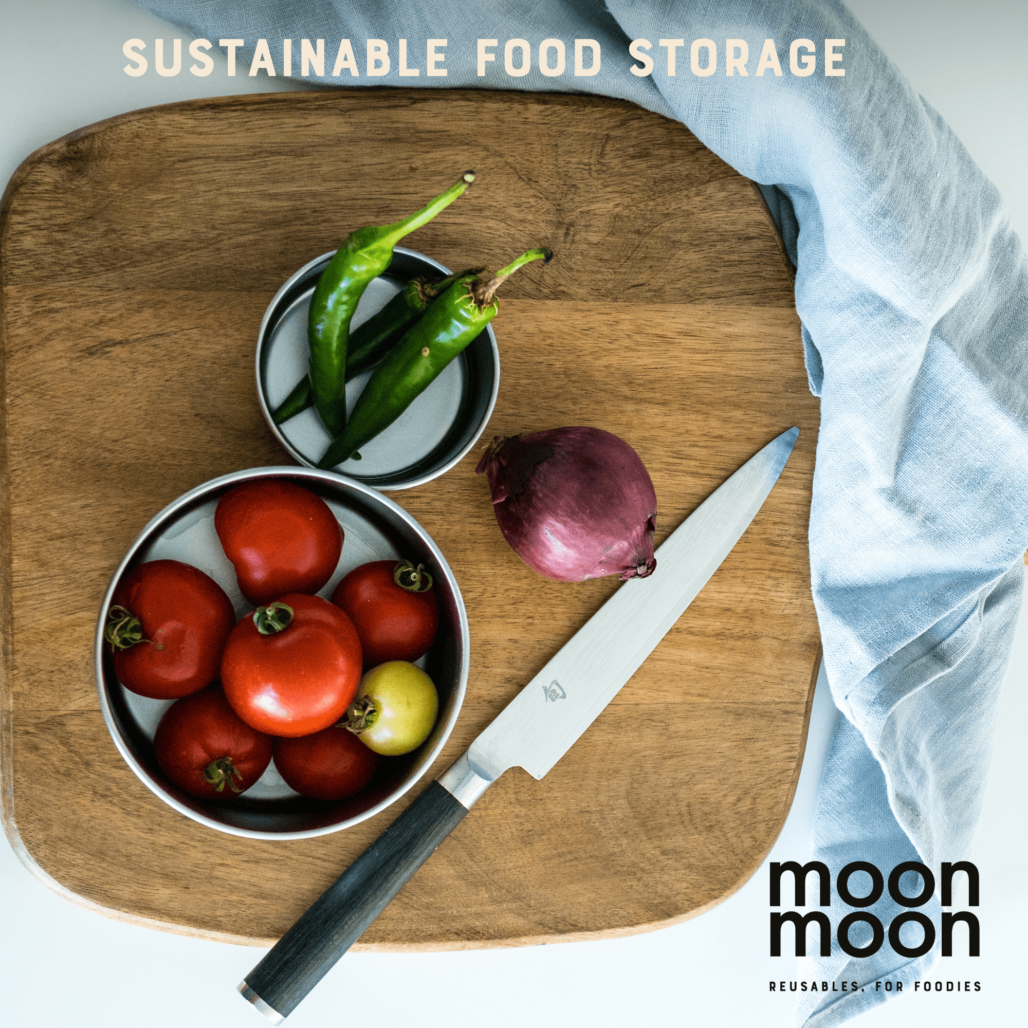 3 - pk Snacksbokser i rustfritt stål - Mini, medium, large - fra Lev Logisk