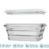 460ml sammenleggbar boks i silikon - Clear - Lev Logisk