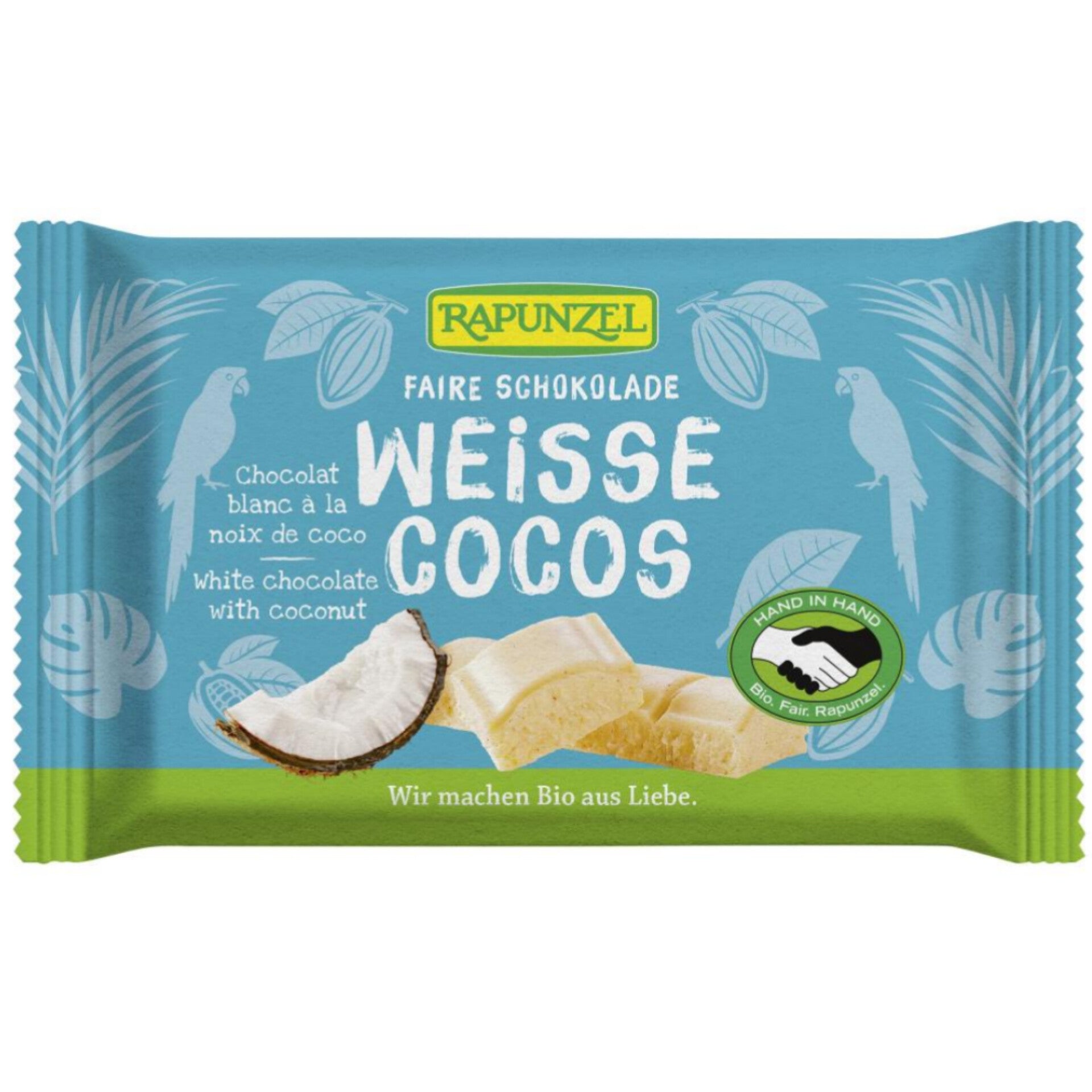 Hvit sjokolade, m/kokos -økologisk