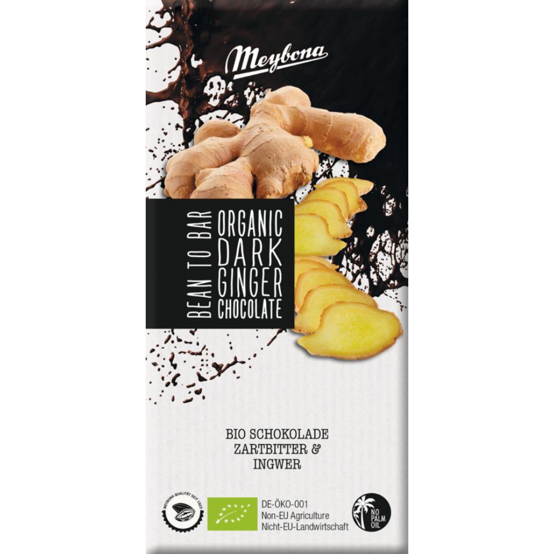 Meybona mørk sjokolade m/ingefær -økologisk- 100 gram