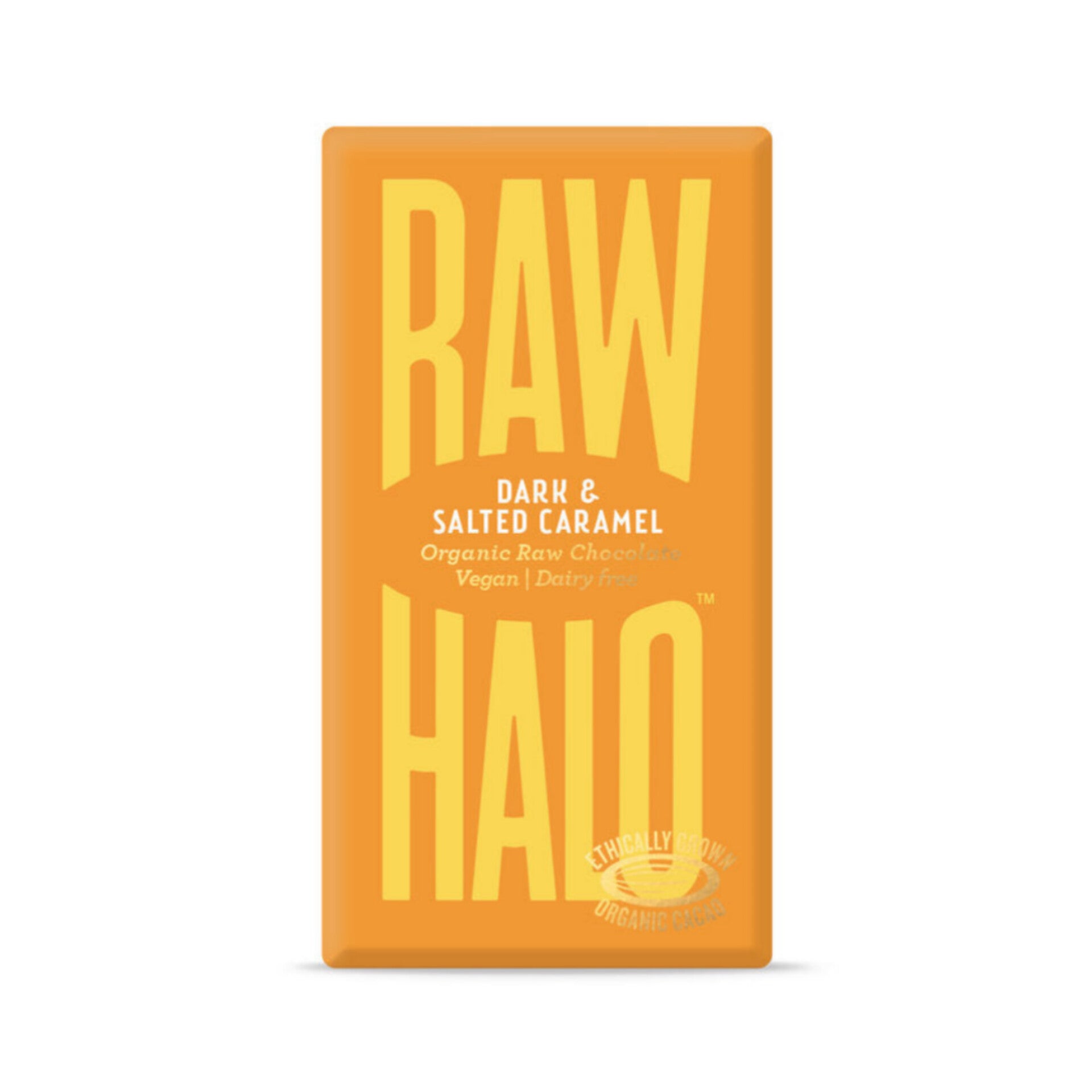 Raw Halo -Mørk sjokolade med salt karamell- 35 gram