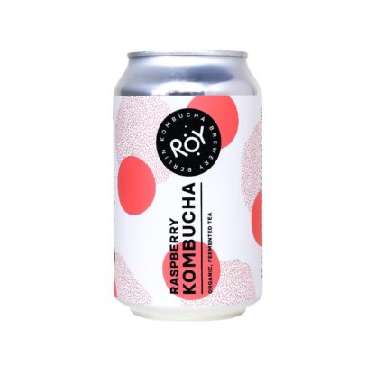 Økologisk Roy Kombucha Bringebær, 0,33 l