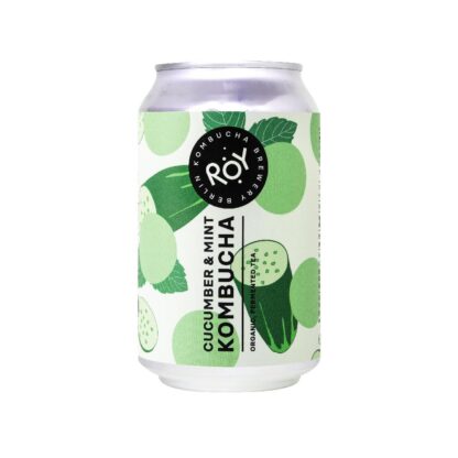 Økologisk Roy Kombucha Agurk & Mynte, 0,33 l