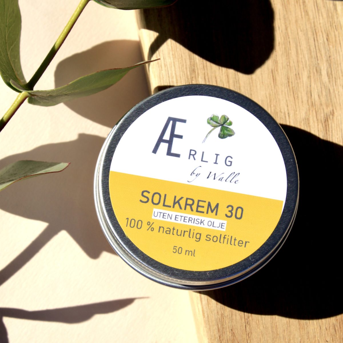 Ærlig by Walle Solkrem faktor 30 UTEN ETERISK OLJE - Lev Logisk