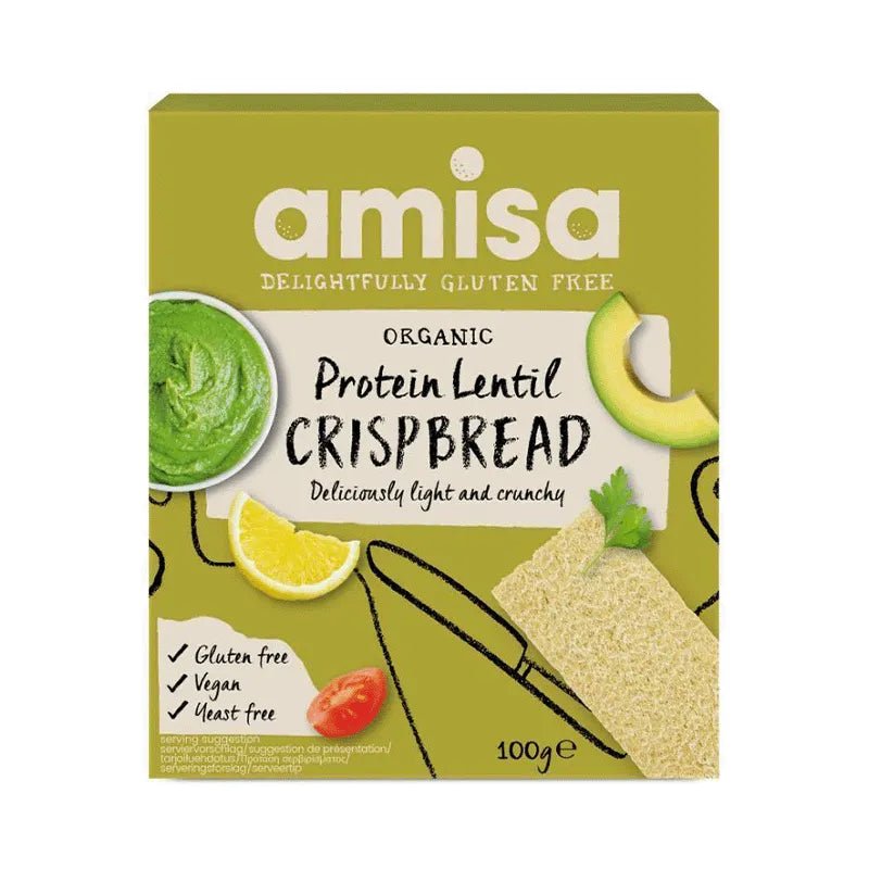 Amisa Protein Linseknekkebrø Øko 100gr fra Lev Logisk