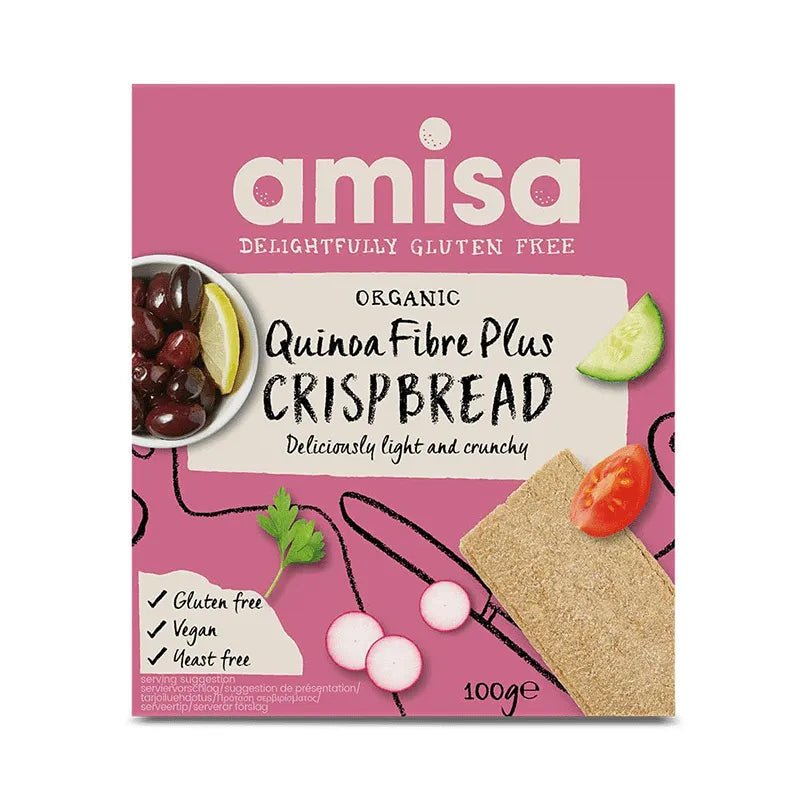 Amisa Quinoa Fiber Plus Knekkebrød Øko 100gr fra Lev Logisk
