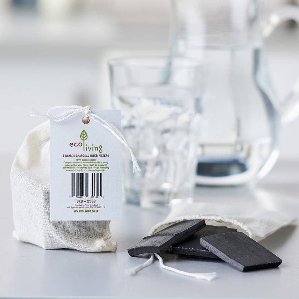 Bamboo Charcoal Water Filters 4 Pack fra Lev Logisk