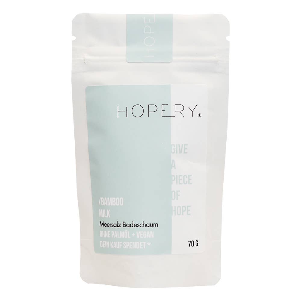 Bamboo Milk Sea Salt Bath Foam - small - 70g fra Lev Logisk