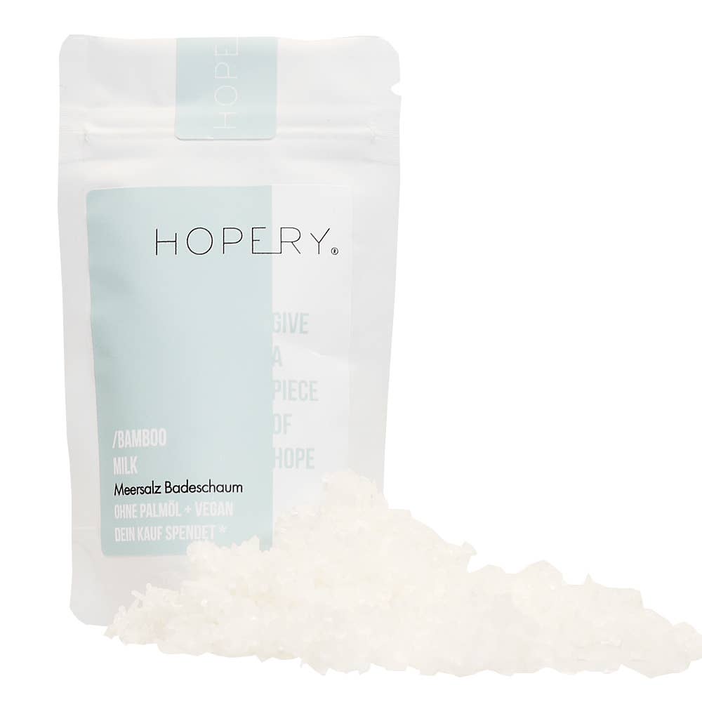 Bamboo Milk Sea Salt Bath Foam - small - 70g fra Lev Logisk