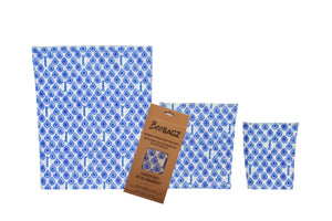 Matposer av bivokspapir 3-pk blå