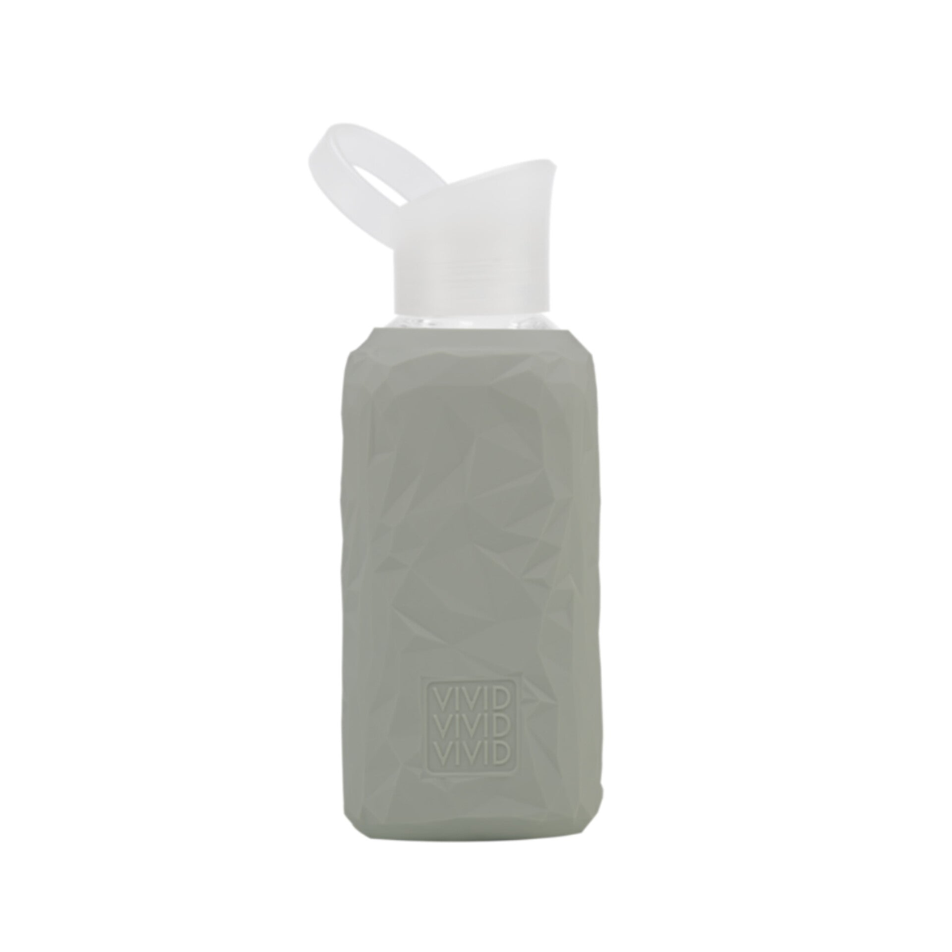 beVivid drikkeflaske i glass - Crushed grey - Lev Logisk