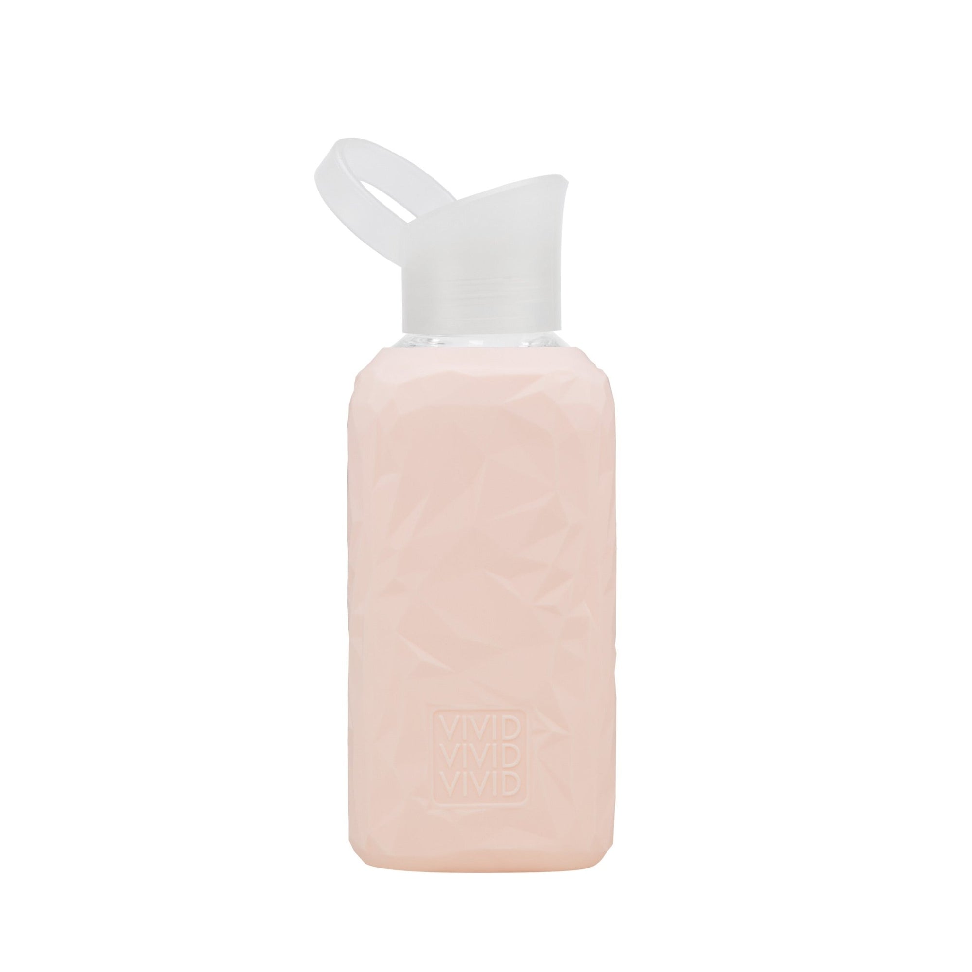 beVivid drikkeflaske i glass - Crushed pink - Lev Logisk