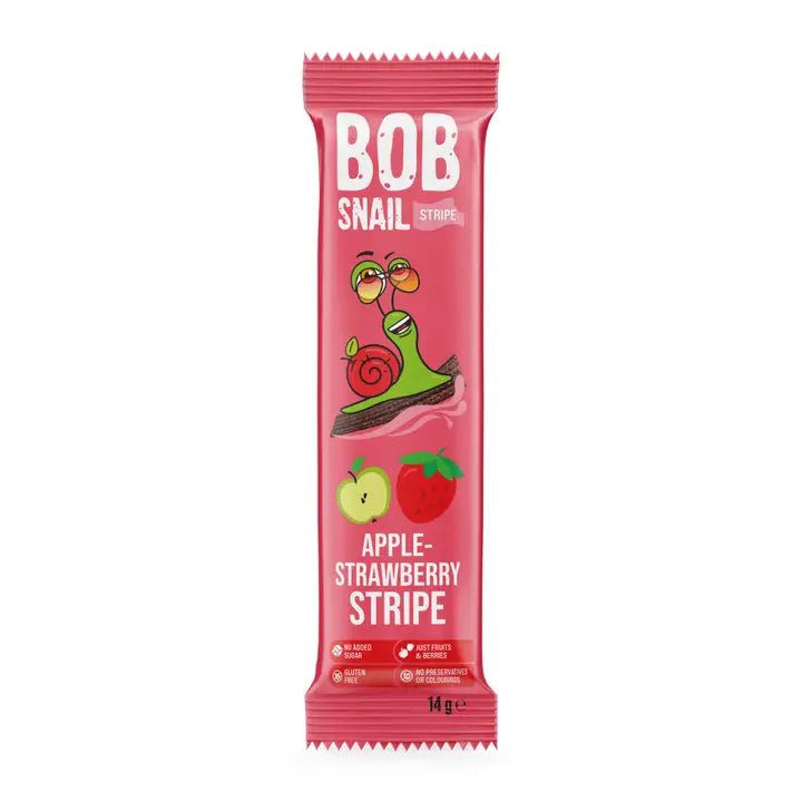 Bob Snail frukt - stripe - Eple og jordbær - Lev Logisk
