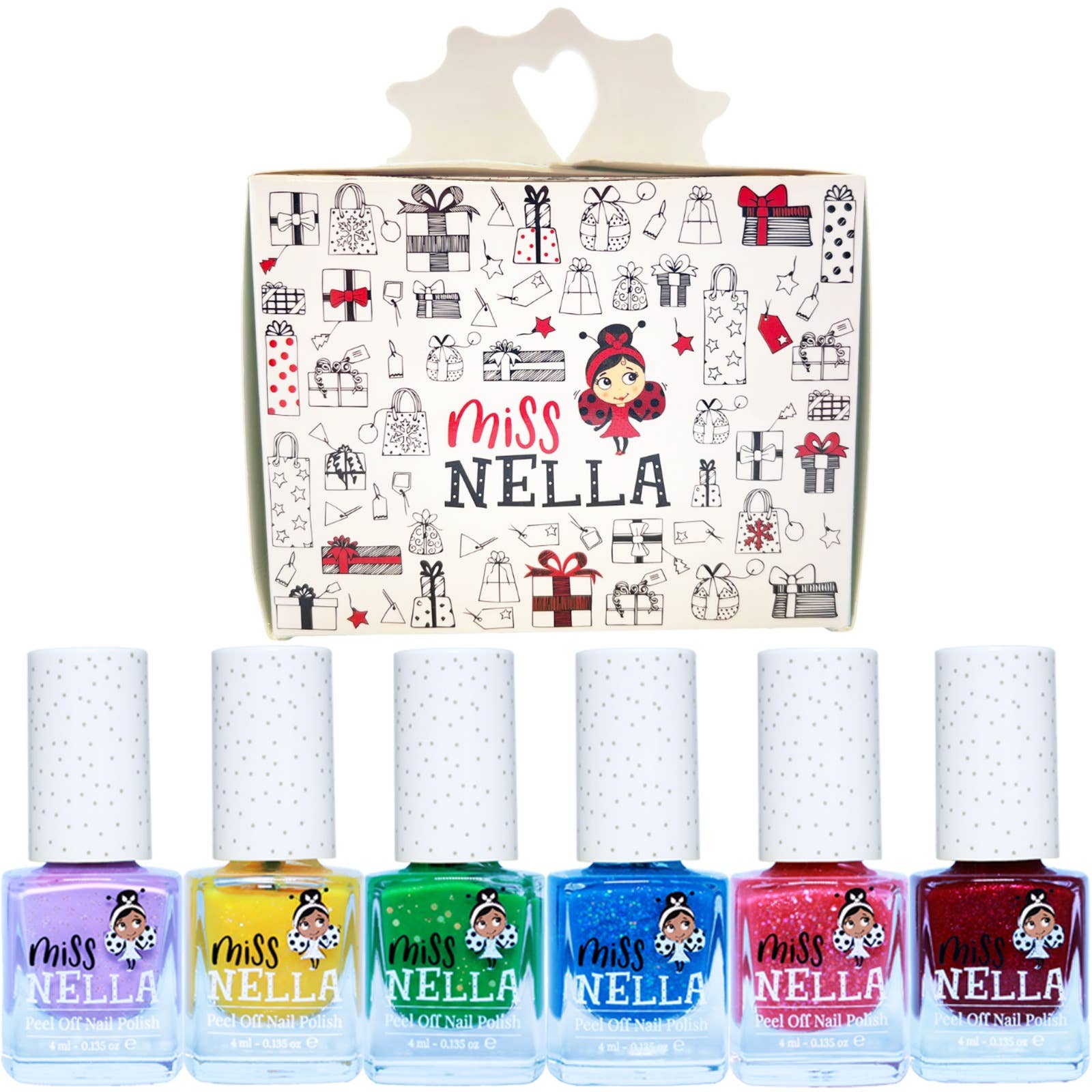 Christmas Glitter pakke med 6 stk neglelakk fra Lev Logisk