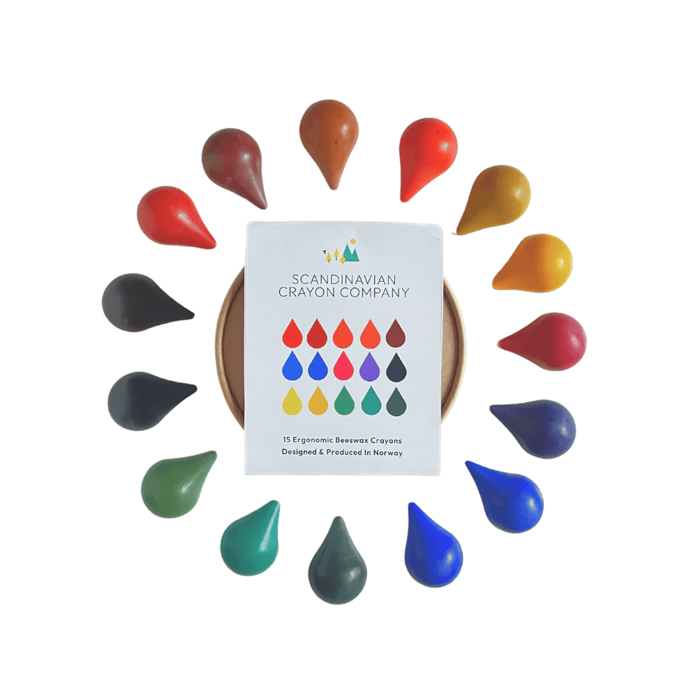 Dråpe fargestifter av bivoks - 15 pk - fra Lev Logisk