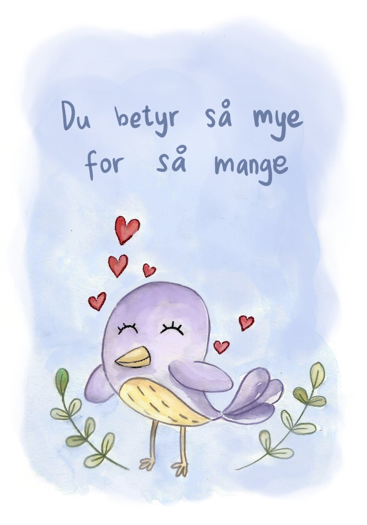 Hjertelys kort illustrert av Anne Cathrine Rosendahl -Velg motiv-