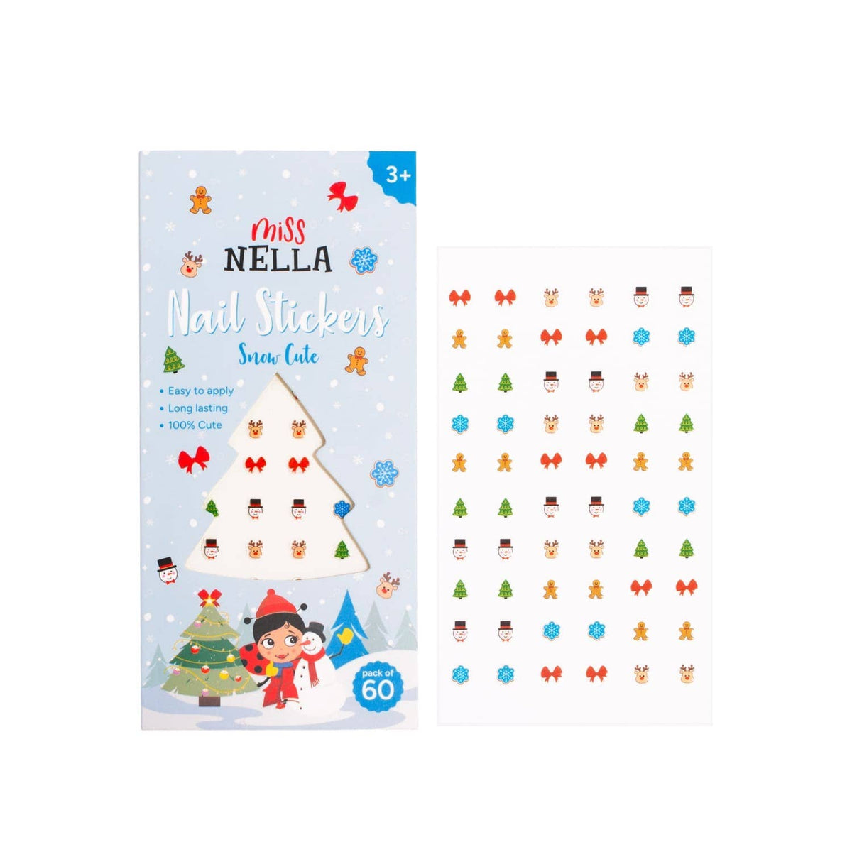 Miss Nella Negleklistremerker til barn – Jul (60 stk)