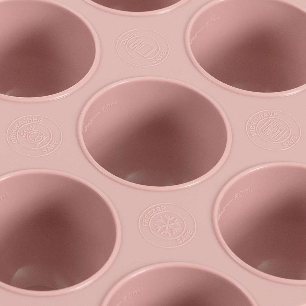 Fryse & stekeform i silikon - Pale pink - Lev Logisk