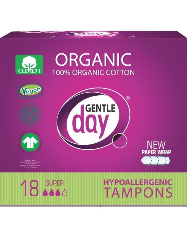 Gentle Day Tamponger Super 18stk fra Lev Logisk