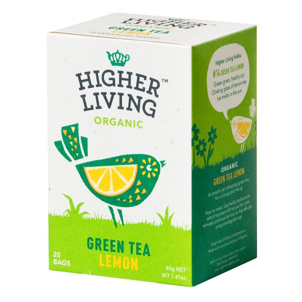 Green tea & lemon Higher Living - Lev Logisk