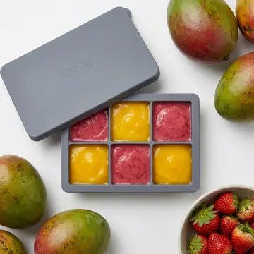 Isbitform i silikon med lokk – 6 ekstra store isbiter fra Lev Logisk