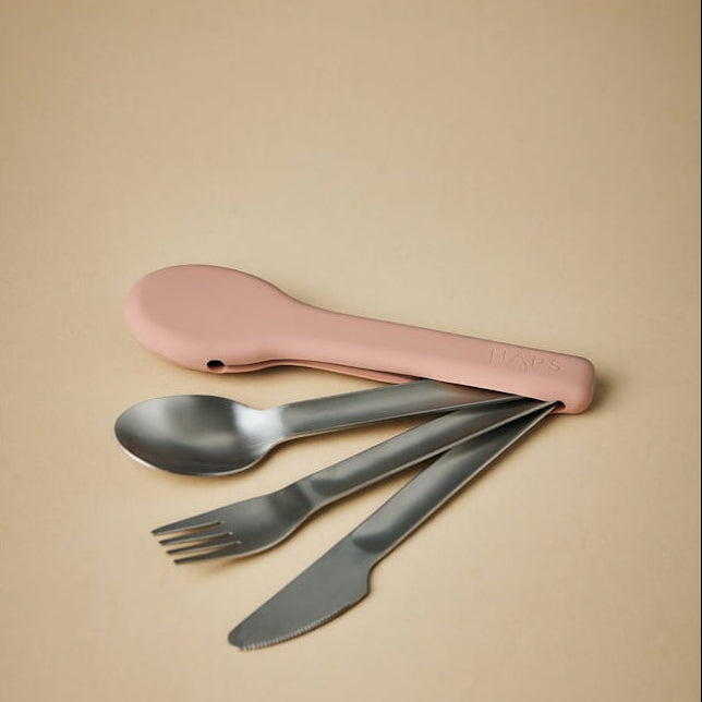 Haps Kids bestikk to-go -Blush-
