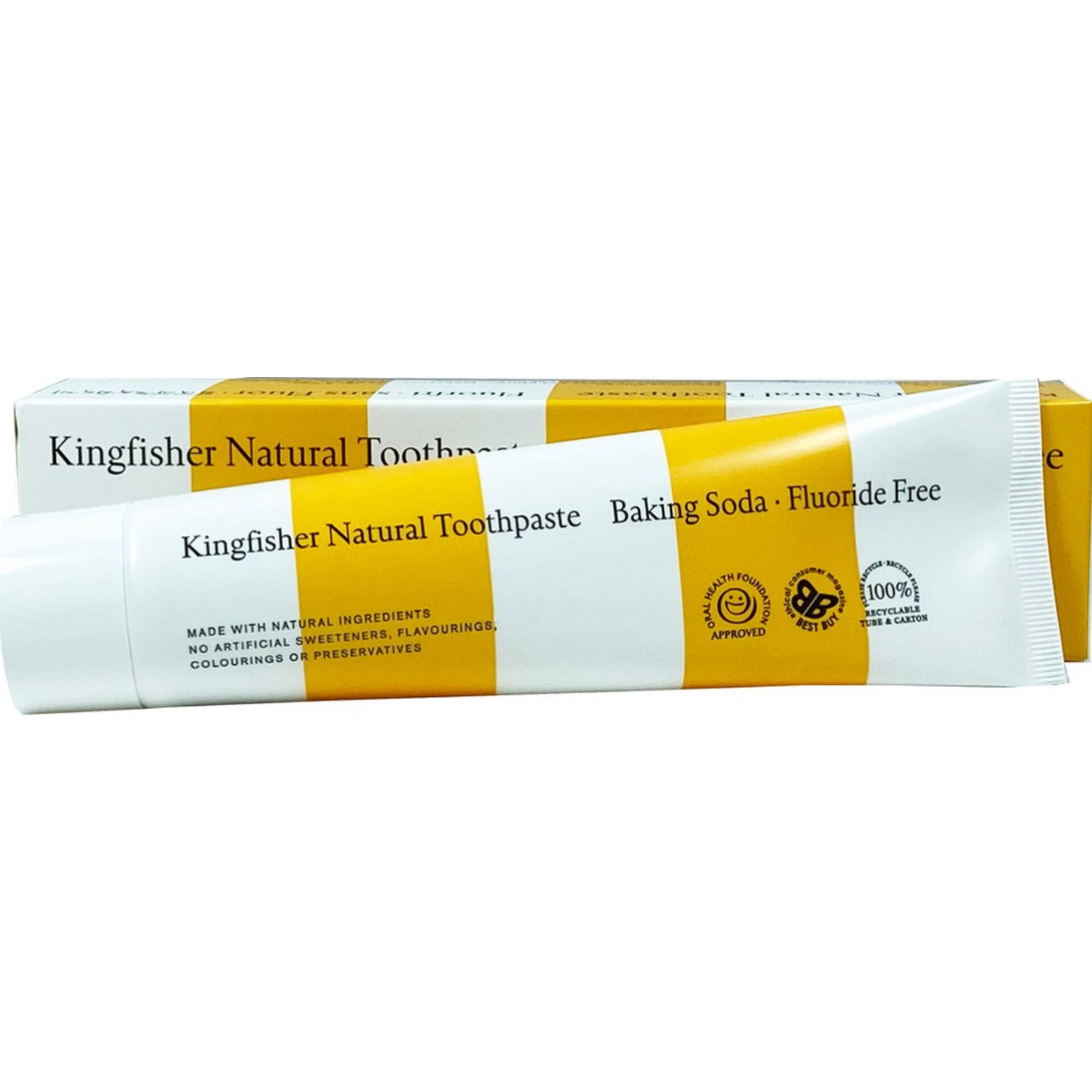 Kingfisher baking soda tannkrem uten fluor 100 ml - Lev Logisk