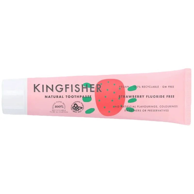 Kingfisher strawberry tannkrem uten fluor 100 ml - Lev Logisk