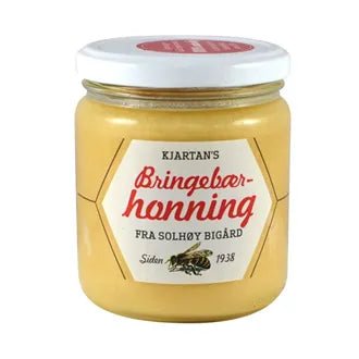 Kjartans bringebærhonning 350 gr - Lev Logisk