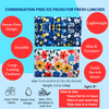 Kjøleelement i stoffpose 2 pk - Blomsterprint - fra Lev Logisk