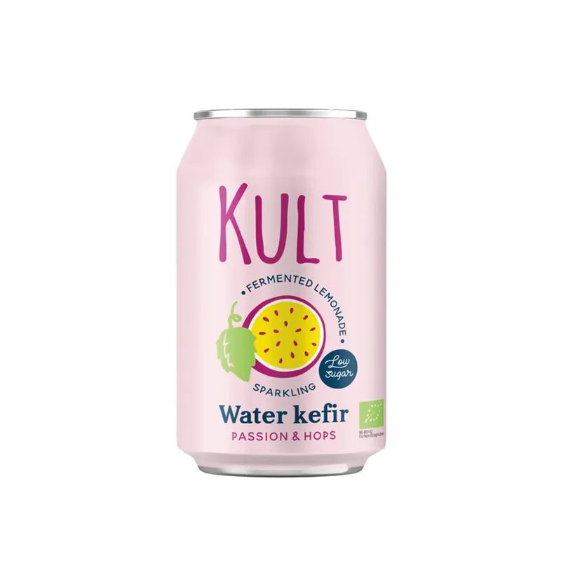 KULT Vannkefir Pasjonsfrukt og Humle 0,33 liter - Lev Logisk