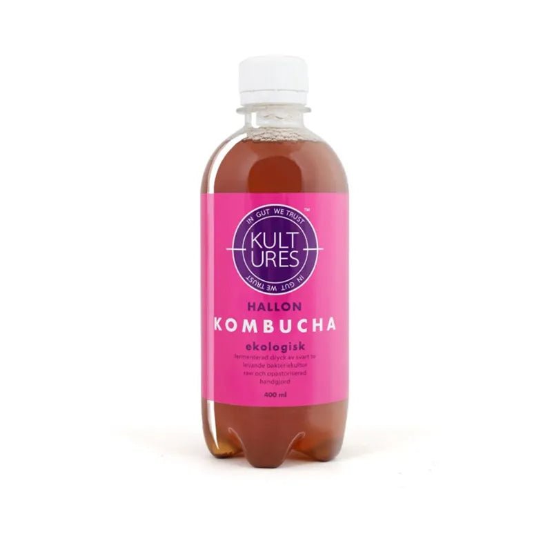 Kultures kombucha med bringebær 400 ml fra Lev Logisk