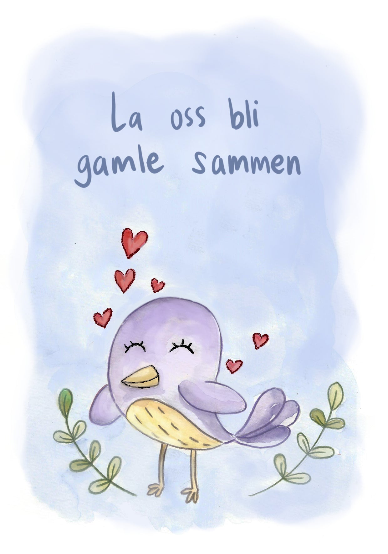 Hjertelys kort illustrert av Anne Cathrine Rosendahl -Velg motiv-